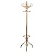 from supersalestore Acabado Coat Stand Oak Finish Solid Birch Wood Floor Standing Stylish