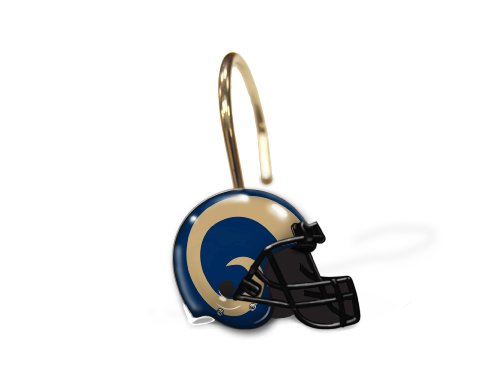 NFL St. Louis Rams Set of 12 Shower Curtain Rings