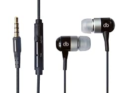 DBSound Black High Fidelity Noise Cancelling Stereo Headset with Microphone and On/off button for Archos Phone - Includes Zippered Case + 3 sizes Ear Buds
