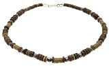 Image of Surf Style Coco Wood Bead, Hematite & Cord Necklace - C