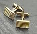 Luxury Wallets | Men's Metal Wallets | Men's Executive Wallets | Luxury Men's Wallets - Executive Style Gold Plated Striped Bars Cufflinks