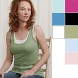 Bella Sheer Rib Longer Length Tank Top