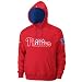 Majestic Philadelphia Phillies Red Conquest Hoody Sweatshirt (Large)