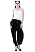 NumBrave Solid Viscose Black Harem Pants RS.349.00