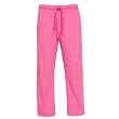 Pink Unisex Lightweight Fleece warmup tie cord cotton pants for lounging, sleep, sports. Unisex relaxed fit,