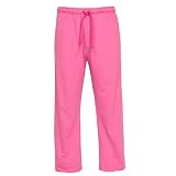 Pink Unisex Lightweight Fleece warmup tie cord cotton pants for lounging, sleep, sports. Unisex relaxed fit, available in 5 adult sizes