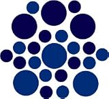 Set of 30 Blue / Dark Blue Navy Circles Polka Dots Vinyl Wall Graphic Decals Stickers Set of 30 - Blue / Dark Blue Navy Circles Polka Dots Vinyl Wall Graphic Decals Stickers
