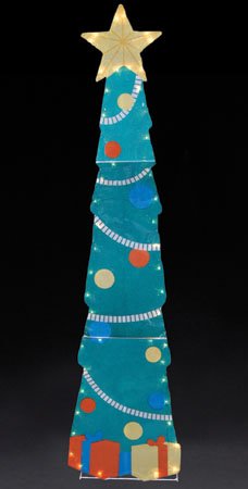 Christmas Tree 60" Color Gel Lighted Outdoor Christmas Yard Art #70002