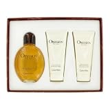  : OBSESSION by Calvin Klein - Gift Set -- 4 oz Eau De Toilette Spray + 3.4 oz All Over Body Wash + 3.4 oz After Shave Balm
