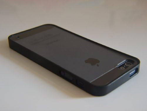 New Cool Soft Trim Ultra High Clear Back Hard Cover Bumper Case w/ HD Clear Screen Guard for iPhone 5 5G 5S (Black)