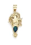 14k Squid Opal Inlay Pendant