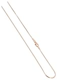 14 KT Rose Gold over Sterling Silver 1mm Snake Chain Necklace 14 to 30 inch