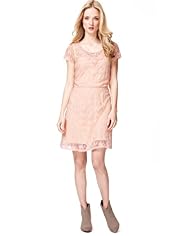Indigo Collection Floral Lace & Mesh Dress