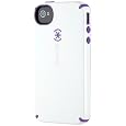 Speck Products CandyShell Glossy Case for iPhone 4/4S - 1 Pack - Carrying Case - Retail Packaging - White/Aubergine