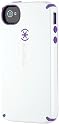 Speck Products CandyShell Glossy Case for iPhone 4/4S - 1 Pack - Carrying Case - Retail Packaging - White/Aubergine