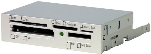 オウルテック 3.5インチベイ内蔵 カードリーダーライターシルバー 5スロット BOX(取付ネジ付) FA506(SV)/BOX