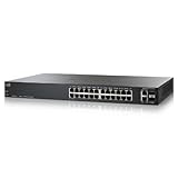 Cisco SF200-24P Smart Switch: 24 10/100 Ports 12 of 24 PoE Ports 2 Combo Mini-GBIC Ports (SLM224PT-NA)