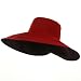 Rose Large Brim Canvas JLO Hat - Red Purple