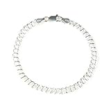 Sterling Silver Charm Bracelet for Women 7 Inch