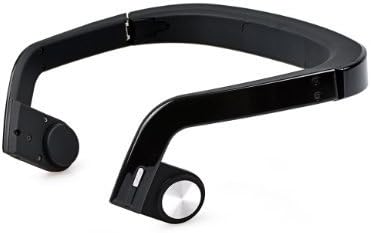 UZOU Wireless Bone Conduction Blutooth Earphone/Headphones New Foldable Adjustable Headset Rechargeable Sweatproof Earphone Support Andriod and IOS (Black)