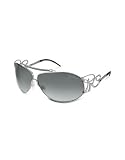 Roberto Cavalli Carneia - RC Logo Temple Metal Aviator Sunglasses silver/shaded light grey