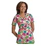 Cherokee Uniforms Veronique Ruffled Trim Mock Wrap Scrub Top