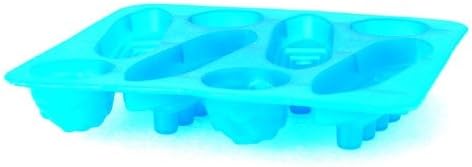 8X Novelty TPR Household Party Gin &amp; Titanic Ship Shaped Freeze Ice Mold Tray-Blue