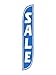 LookOurWay Feather Flag Banner - 12 Feet Tall Advertising Flags for Outdoor Business and Events Promotion - Swooper Flag Only - Sale Flags - Sale Blue (10M1200099)