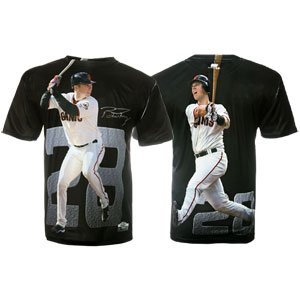 MLB Men's San Francisco Giants Buster Posey Sublimated High Definition Photo Tee Shirt (Giants, Small)