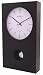 Precision MSF Radio controlled Pendulum wall clock. Dark oak finish wood case and chrome finish pendulum rod and bob