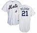 Carlos Delgado New York Mets Authentic Home Pinstripe Jersey, With #21 from Majestic Athletic