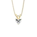 1.04 ct. K - I1 Heart Cut Diamond Solitaire Pendant with Chain