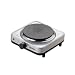 Aroma AHP-303SB Single Hot Plate, Silver and Black