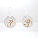 Round Om or Aum Dangle Earrings in Matte Finished Sterling Silver and Gold Vermeil, #8492