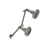 Pegasus S1115402BNV 4-Inch Dual Sunflower Shower Head with Arm and Flange, Brushed Nickel