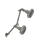 Pegasus S1115402BNV 4-Inch Dual Sunflower Shower Head with Arm and Flange, Brushed Nickel