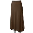 Adi Designs Flowing A-line Easy Care Skirt - Brown