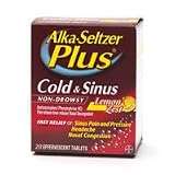 Search : Alka-Seltzer Plus Cold & Sinus Medicine, Non-Drowsy, Lemon Zest, Effervescent Tablets 20 ea