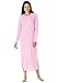 Dreams & Co. Women's Plus Size Long Thermal Knit Henley Sleepshirt