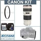 Canon EF 70-200mm f/4L USM AF Lens Kit, USA with Tiffen 67mm UV Filter, Len ....