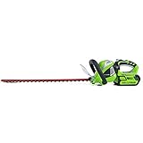 Greenworks 22282 G-MAX 40V Cordless Rotating Hedge Trimmer, 20-Inch