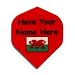 Red Welsh Flag Personalised Dart Flights X 10 Sets CKN52