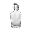 Bormioli Rocco Wire Bail 8.5 Ounce Glass Pocket Flask