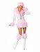 All Products : Sexy Light Pink Velvet Lady Gaga Short Fur Coat - MEDIUM/LARGE