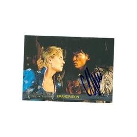 Cary-Hiroyuki Tagawa autographed Stargate Sg-1 card - Emancipation #5 2001 (with unsigned Amanda Tapping - Captain Carter)