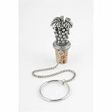 Silver Pewter Top Grape Bottle Stopper