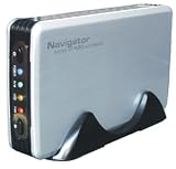 Allcam USB 2.0 3.5" Hard Drive Enclosure USB2 External Case Front Controls Silver