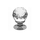 Baldwin 4334.150.S Cut Swarovski Crystal 1-3/16-Inch Diameter Ball Cabinet Knob, Satin Nickel