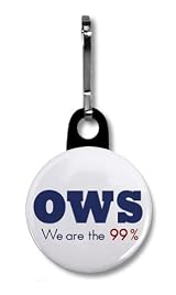 OWS Occupy Wall Street Protest WE ARE THE 99 Percent 1 inch Zipper Pull Charm