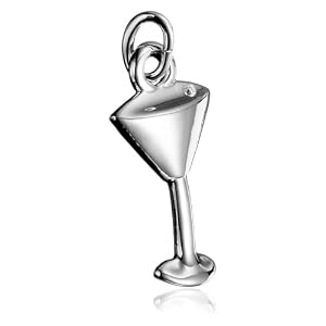 Buy Sterling Silver Diamond-Accent Martini Glass Charm by Amazon.com Collection